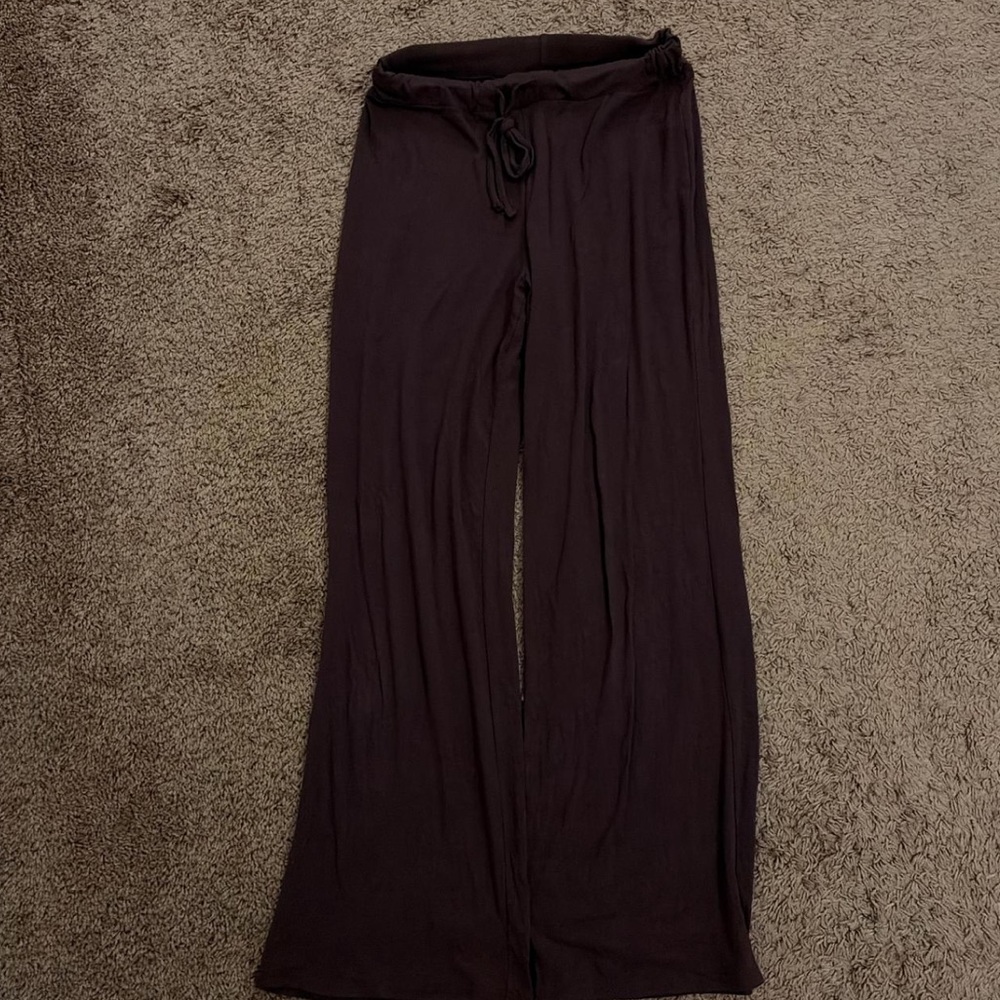Dark Brown Wide-Leg Pants